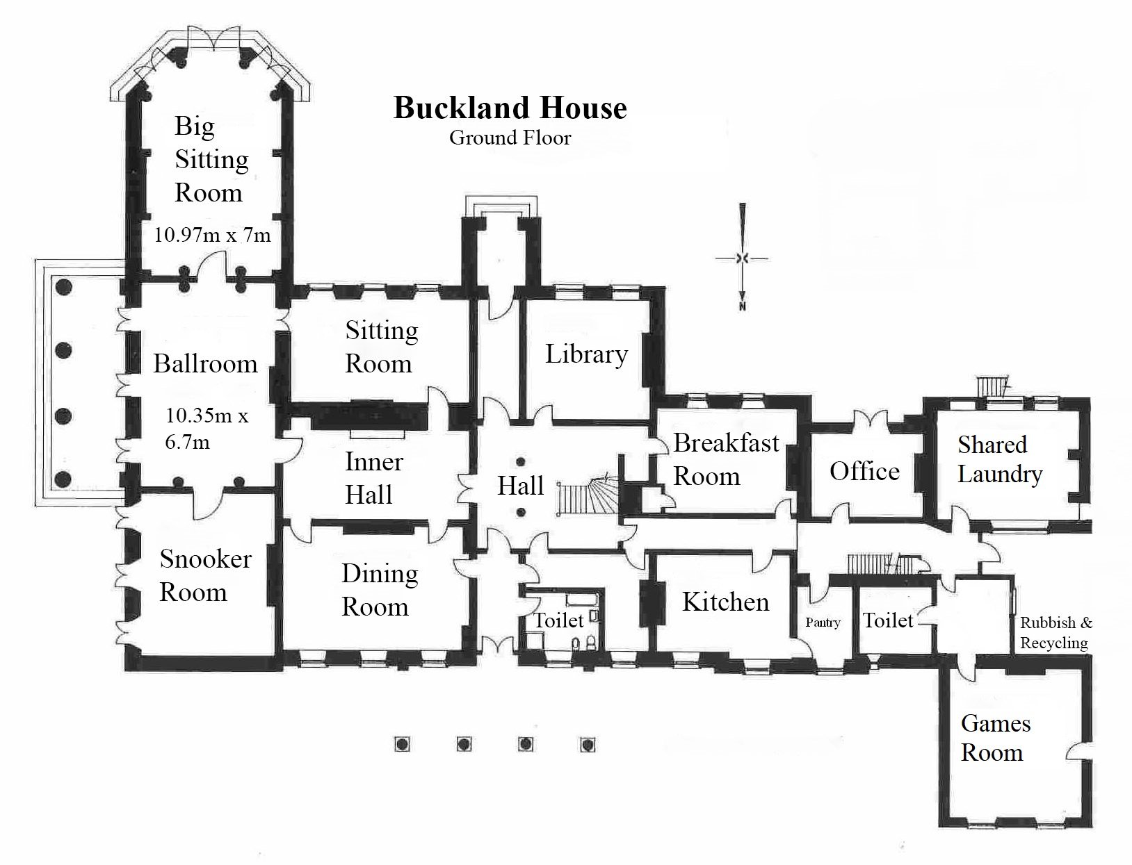 Buckland House Big Group Holiday House with a Pool in Devon